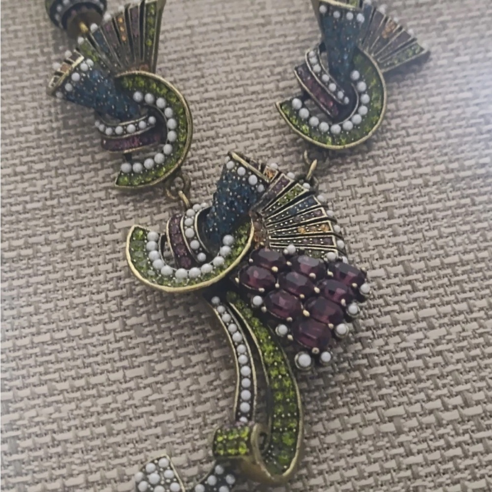 Authentic Heidi Daus Speechless Splendor Statement Multicolor Necklace